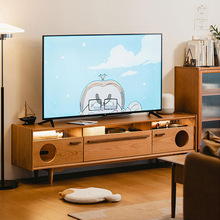 北欧实木储物柜民宿复古多功能简约视听柜家用客厅时尚储物电视柜