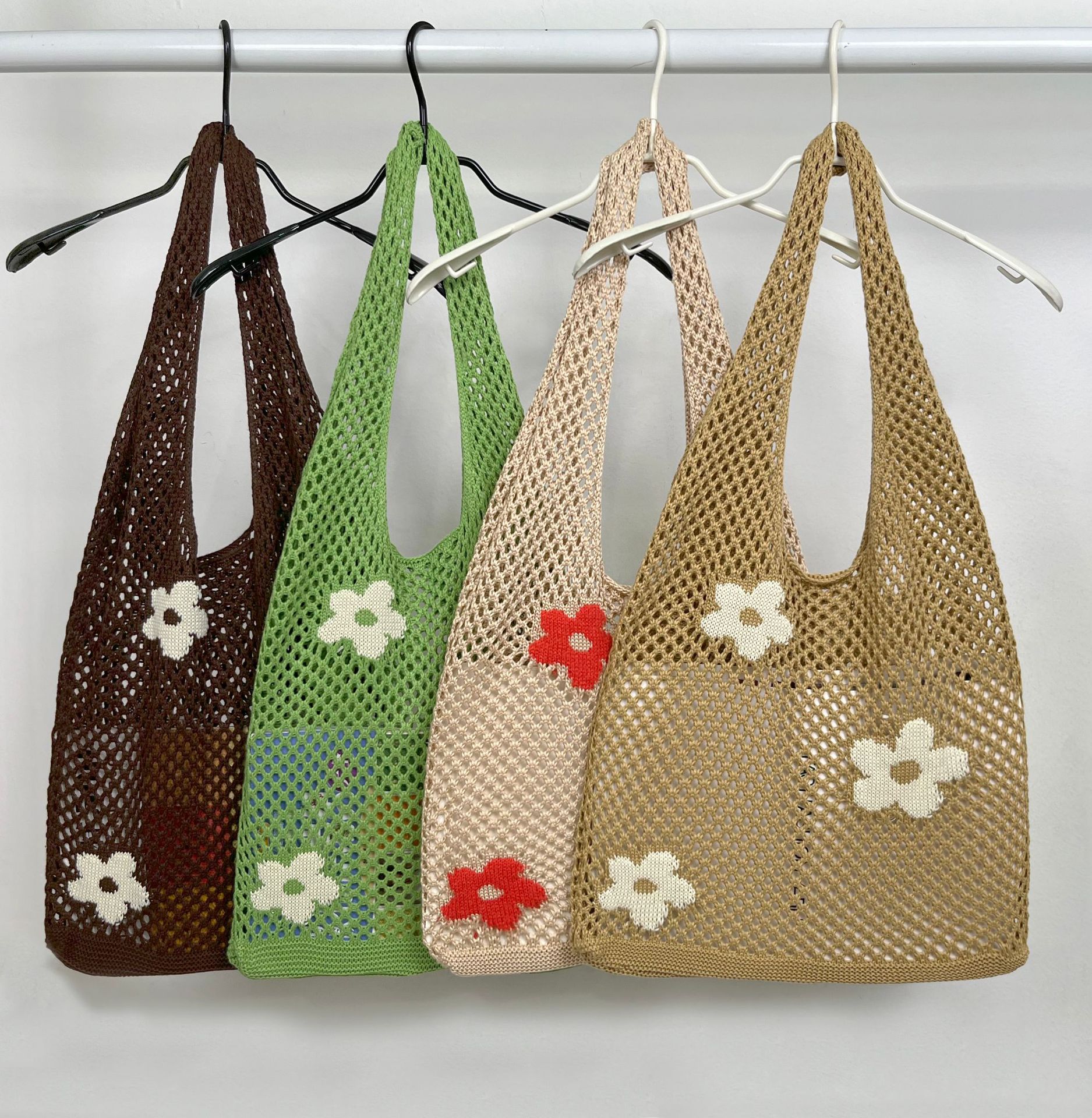 编织手拎包蔬菜水果网眼收纳袋大容量买菜包环保袋高质量网兜包潮