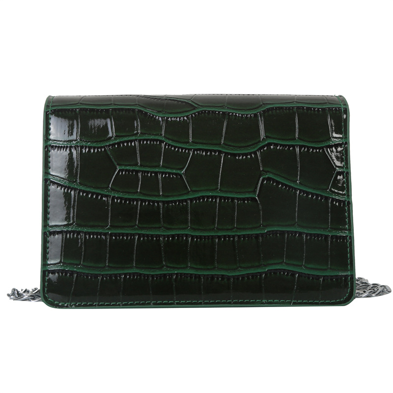 Wholesale Women's Chain Bag 2023 Popular New Fashion Crocodile Pattern Flap Small Square Bag Simple Shoulder Messenger Bag
