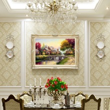 欧式托马斯风景油画简欧客厅沙发背景墙装饰画大气餐厅壁画挂画