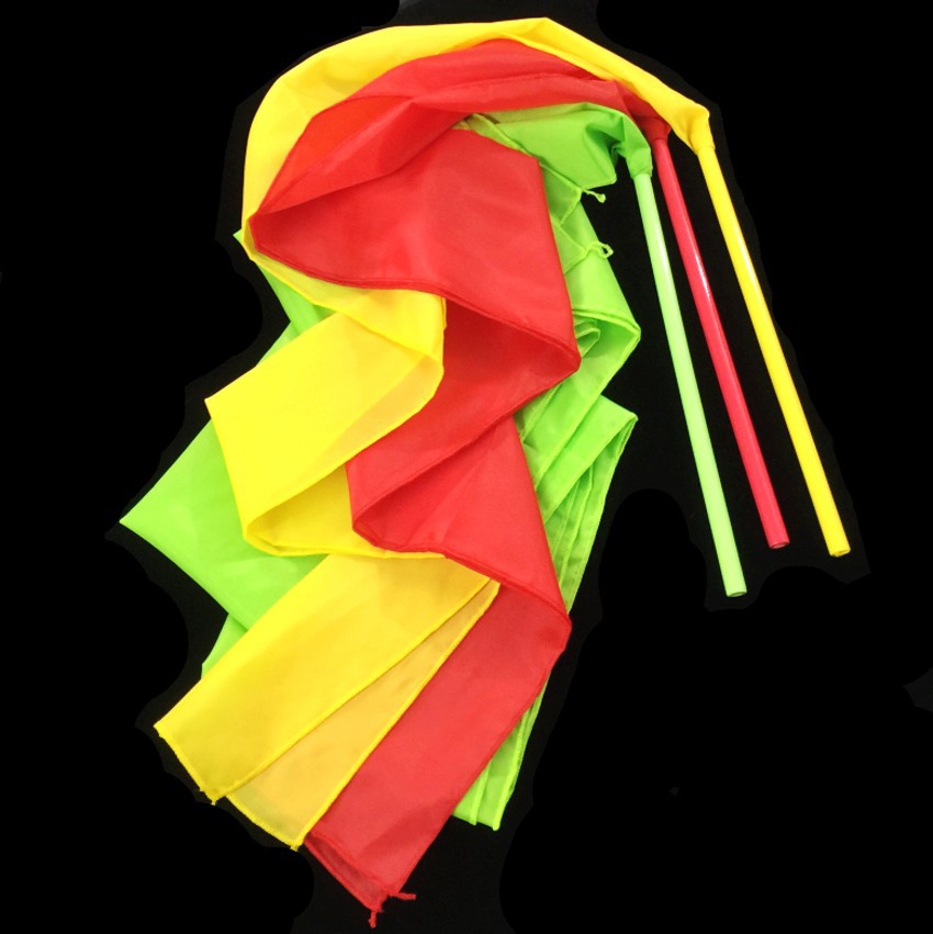 特价批售红绸舞飞天舞带小棒秧歌红绸带舞蹈红绸带大红绸舞蹈道具