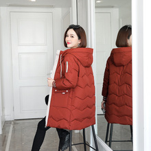 2022新款韩版羽绒棉服女士中长款加厚冬季中款修身棉衣网红棉袄潮