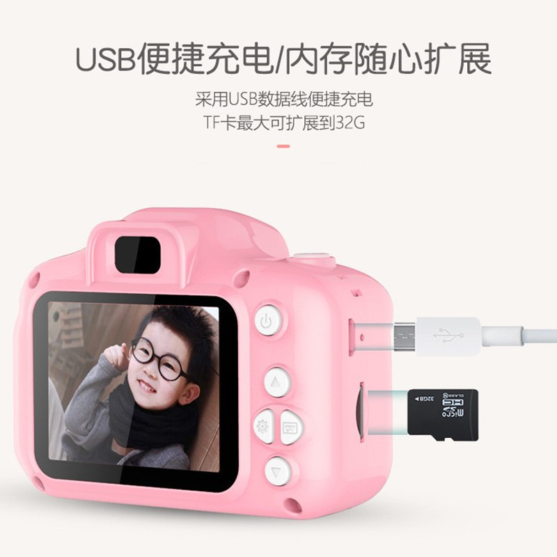 Cross-Border X2 Children's Camera Digital Camera Kid's Cartoon Toy SLR Primary School Student Photo Video Recorder Wholesale