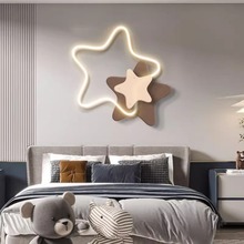抽象星星儿童房卧室玄关装饰画LED灯画客厅沙发背景墙餐厅挂画