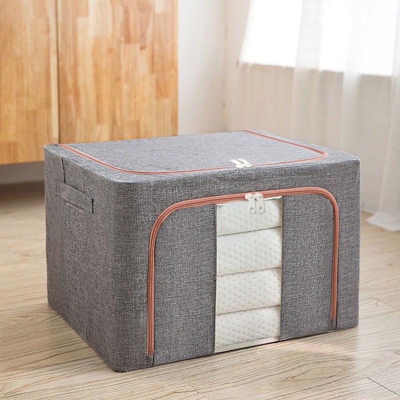 [Factory Direct Sales] Household Upgraded Cotton and Linen Storage Box Thick Clothing Finishing Box Large Capacity Folding Storage Box