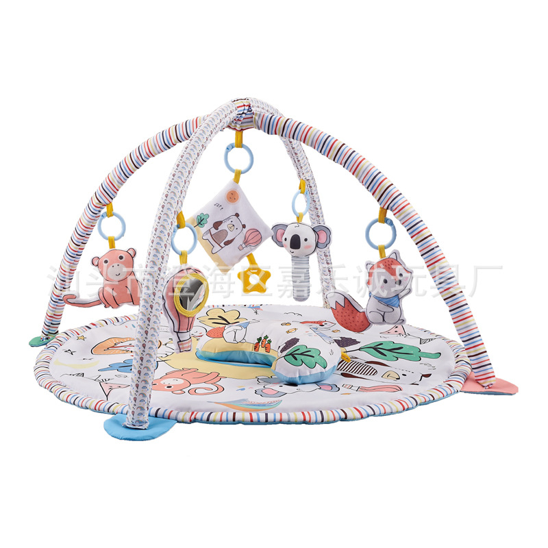 新品玩具婴儿早教认知健身架爬行毯带枕头牙胶新生儿玩具游戏毯