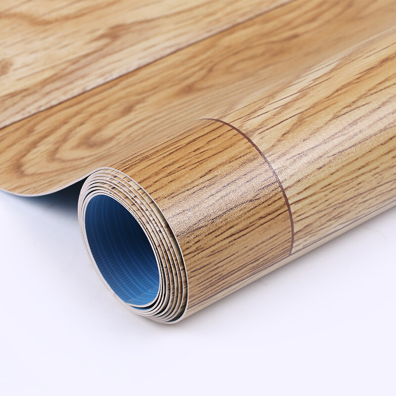 2.0mm木纹地胶pvc运动地板卷材环保地胶工厂直销工程地板革