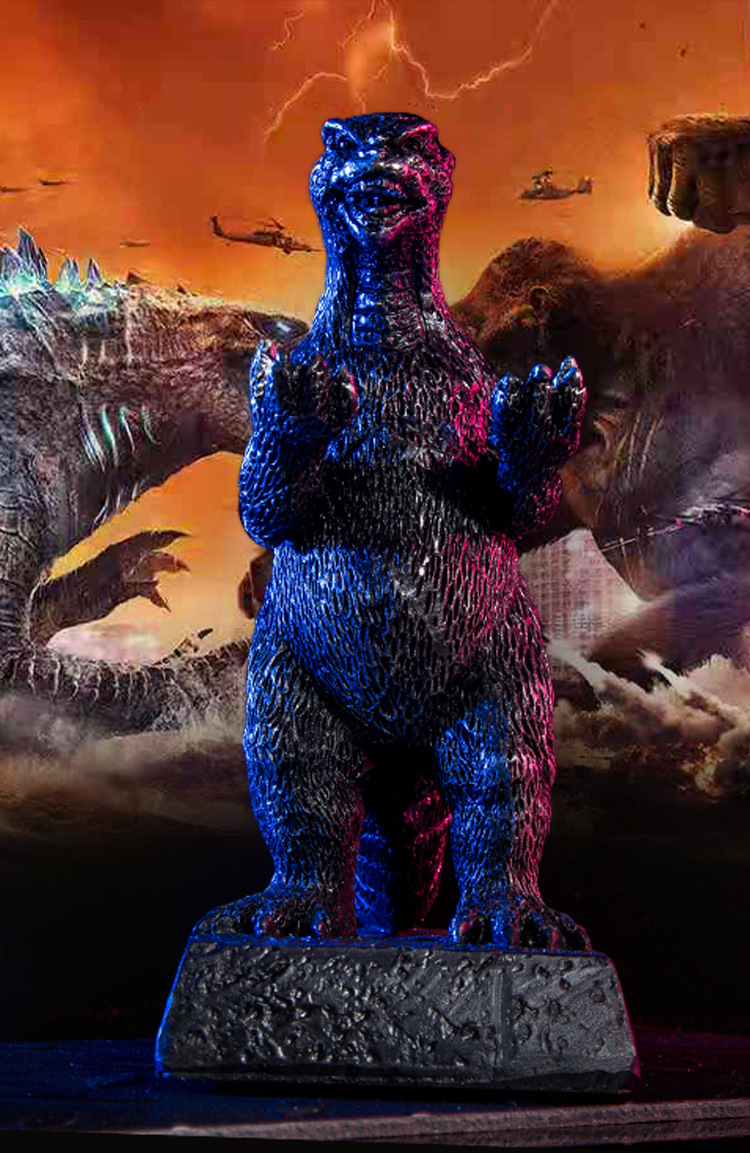 创意哥斯拉笔架手办动漫办公室桌面摆件文具收纳摆设笔座展示笔托