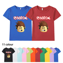 Roblox罗布乐思卡通图案印花童装夏季新款男童女童圆领短袖T恤610