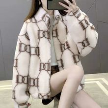 羊剪绒外套女2022新款韩版外穿冬季宽松百搭加棉加厚羊羔毛潮外套