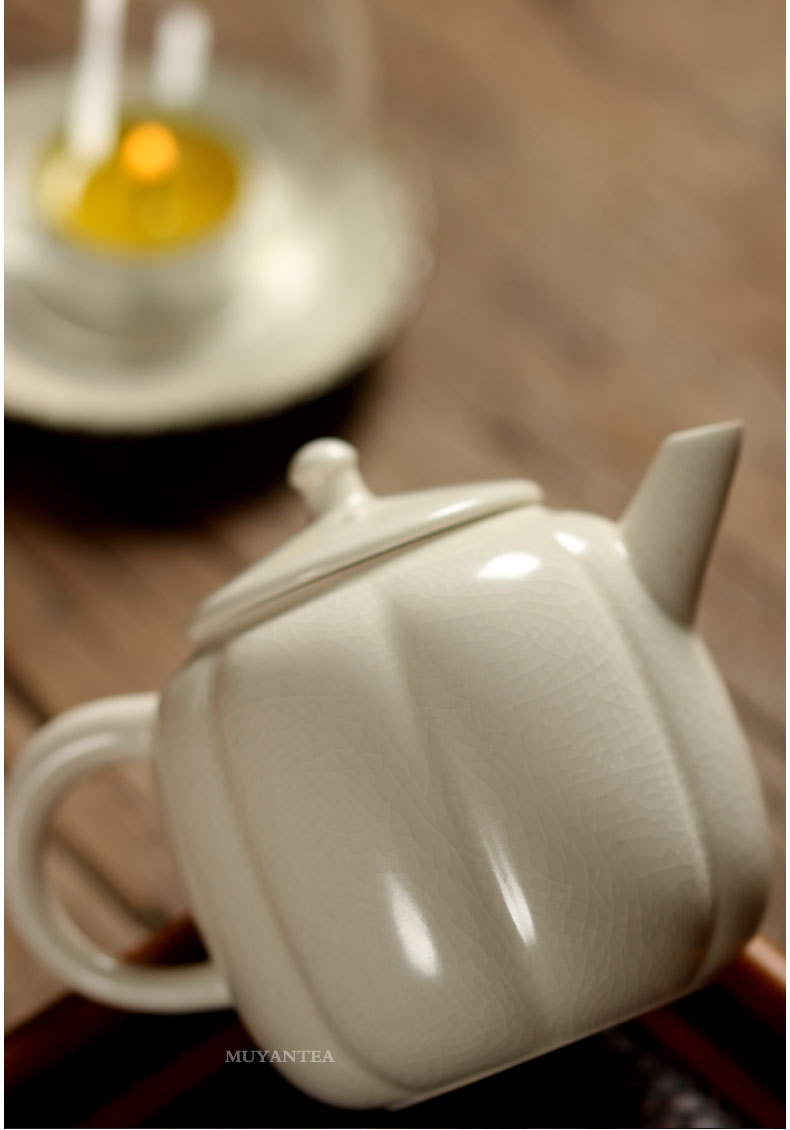 慕陶日式苏打釉茶壶创意手作南瓜壶陶瓷功夫茶具泡茶壶球孔单壶