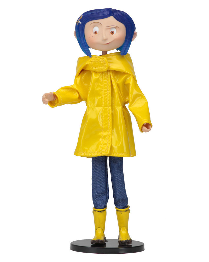 neca 电影版 7寸 鬼妈妈 卡洛琳 雨衣版 条纹衫 真衣服 盒装手办