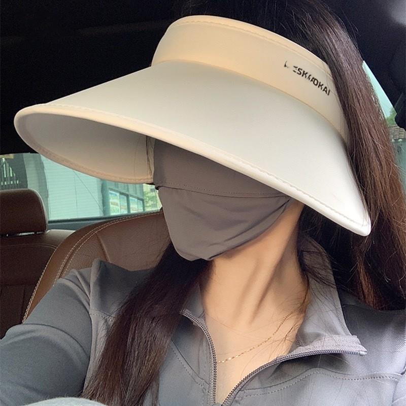 2024 New Sun Protection Hat Big Brim Women's Sun Hat Ice Silk Fashion Sun Hat All-Matching Hat Wholesale for Children