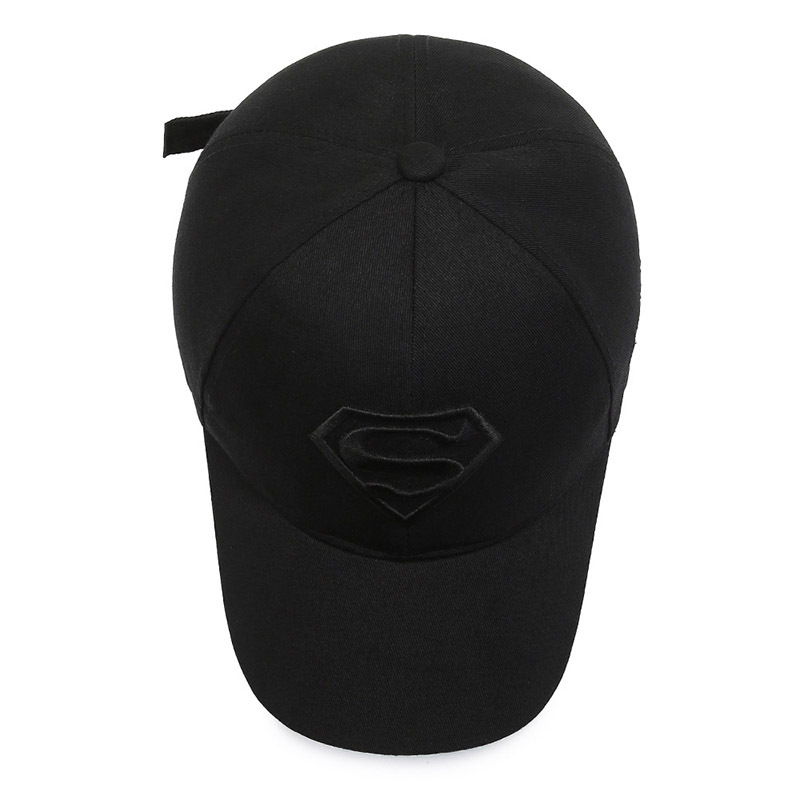 Hat Male Baseball Cap Korean Superman Embroidered Peaked Cap Female Diamond Outdoor Sports Sun Hat Female Wholesale