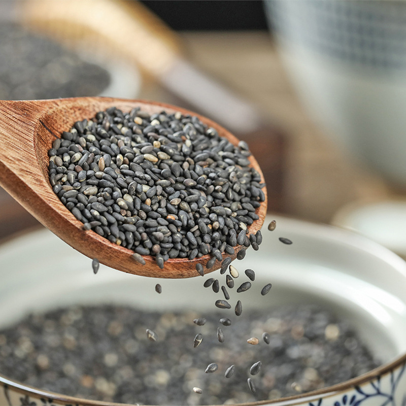 黑芝麻河南驻马店本地芝麻500g散装抽真空袋装颗粒饱满干净免洗