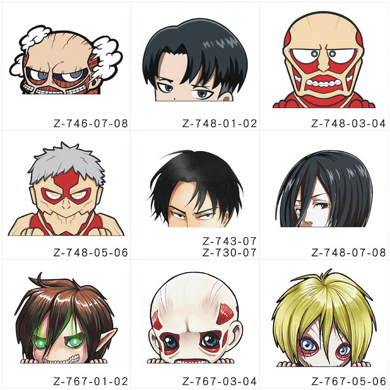 反光三笠艾伦兵长利威尔动漫进击的巨人后车窗贴纸电脑电动汽车贴