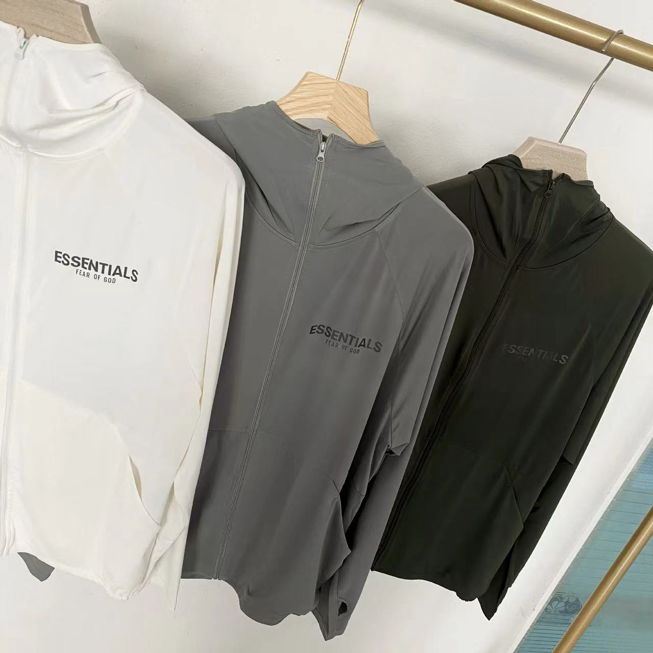 essentials 24新款fog三色反光防晒衣男女户外宽松情侣款百搭透气