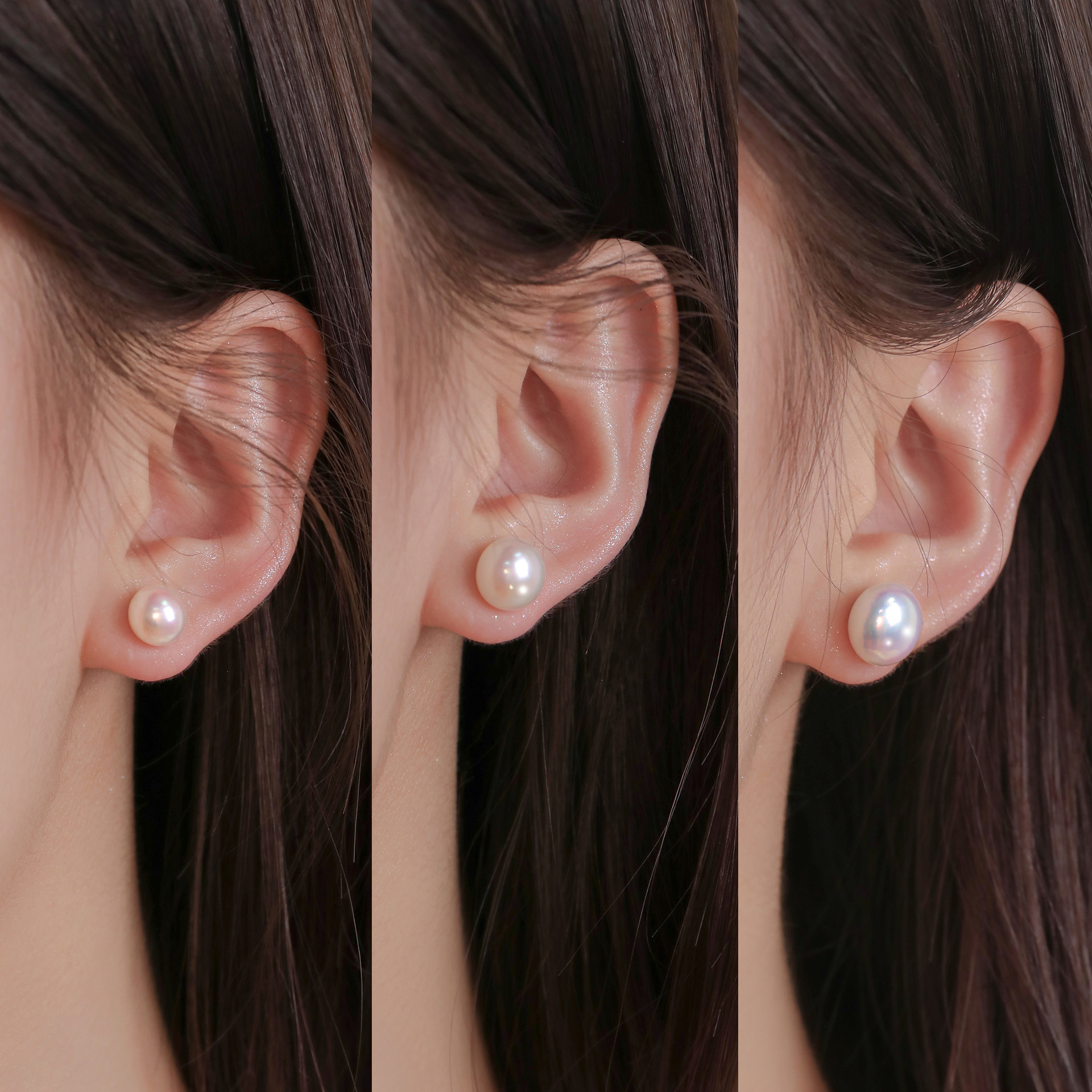 s925银针韩版百搭轻奢天然淡水珍珠耳饰女 ins风高级感耳钉批发