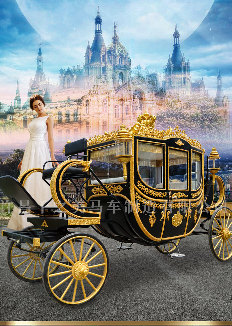 欧式皇-家马车商务展示四轮马车道具展览活动用车婚纱摄影酒店