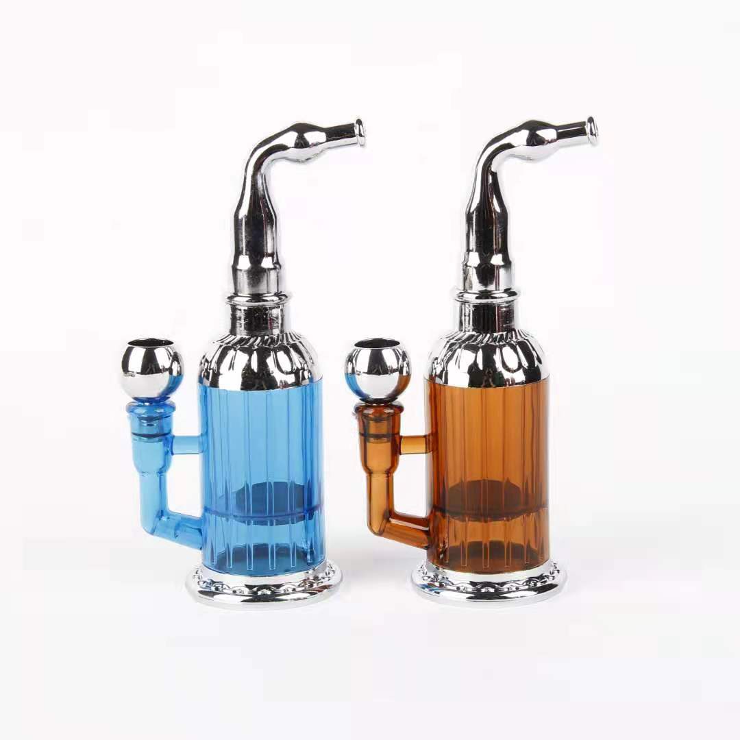 厂家直销r-999清水过滤 尼古丁焦油 茶色蓝色两款金典水烟壶