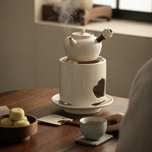 2023新款煮茶器茶具套装围炉煮茶家用室内功夫小茶壶陶瓷炭火炉子