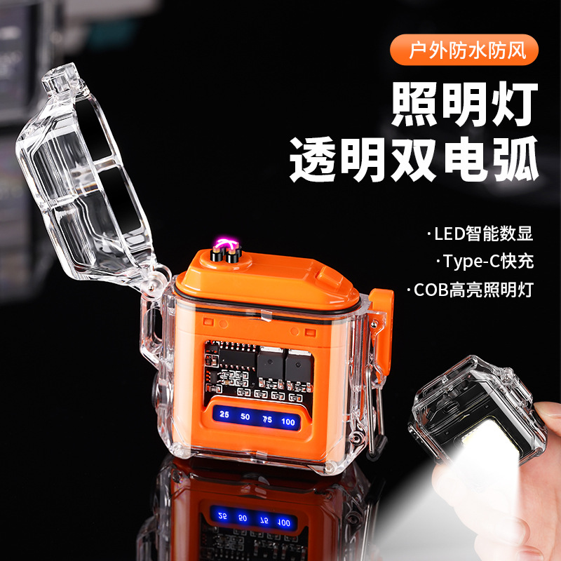 cob照明灯充电电弧打火机防风创意户外防水跨境热销支持logo-阿里巴巴