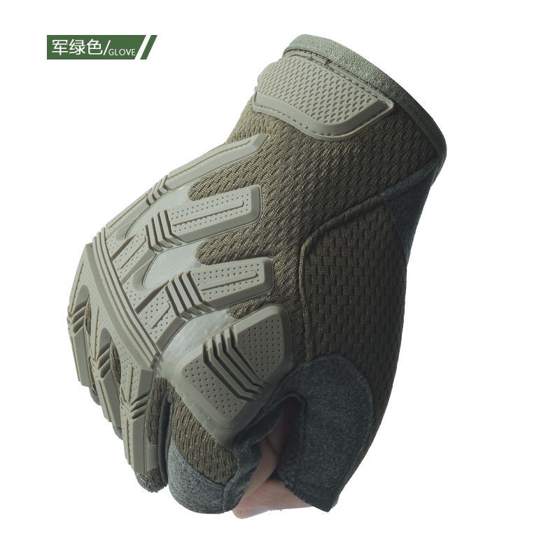 Outdoor Tactics Gloves Mountaineering Sports Half Finger Gloves Motorcycle Riding Protective Labor Protection Work Tool Gloves for Men