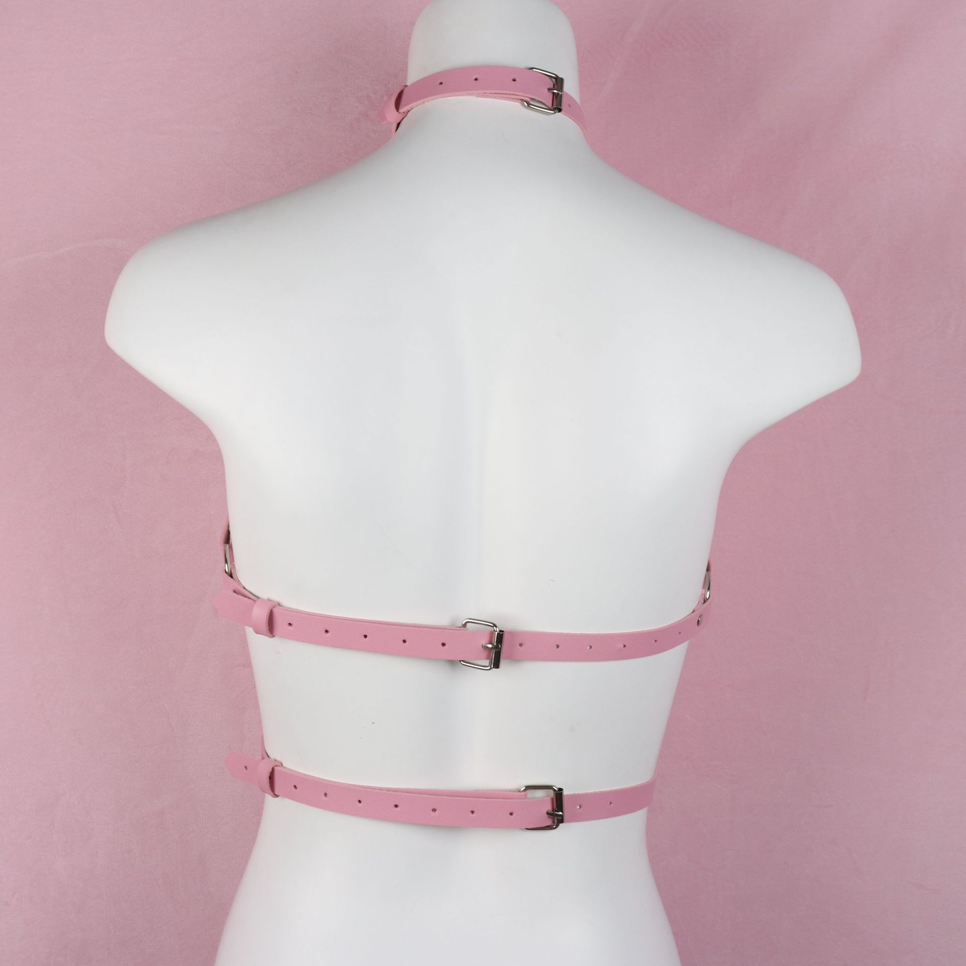 欧美外贸pu皮革束腰带背带性感捆绑束缚胸衣女性穿戴舞蹈服装配饰