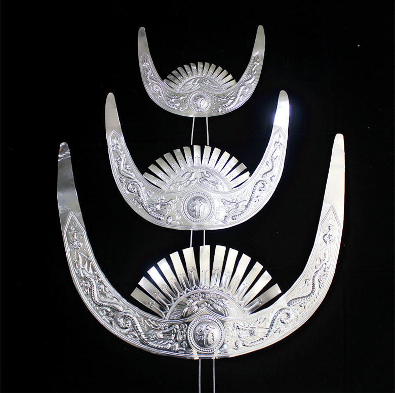 侗族苗族银饰头饰品/少数民族舞蹈演出佩戴头饰/苗族头钗牛角