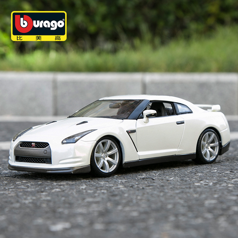 比美高1:18日产gtr仿真合金汽车模型原厂车模收藏摆件礼品收藏