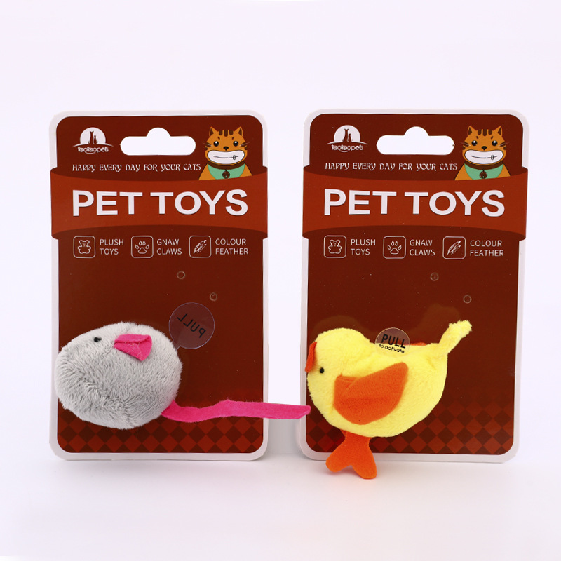 Dogs and Cats Toy Sound Simulation Scream Plush Bird Toy Molar Bite Cat Self-Hi Pet Supplies Wholesale