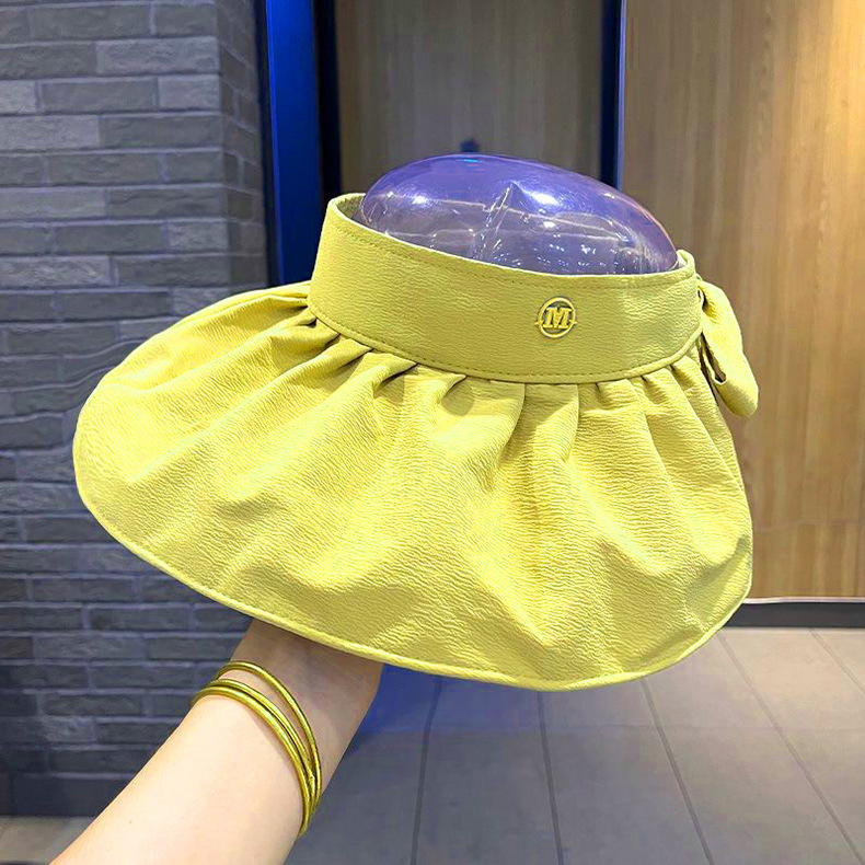 Summer Sun Hat Women's Fashion All-Match Face Cover Uv Topless Hat Internet Celebrity Uv Protection Sun Hat One Piece Dropshipping