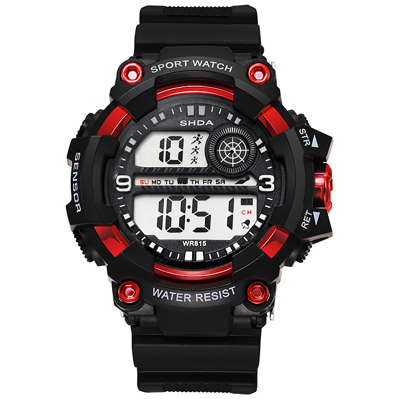 New Fashion Large Dial Student Electronic Watch Wholesale Simple Trend Luminous Alarm Clock Sports Waterproof Watch