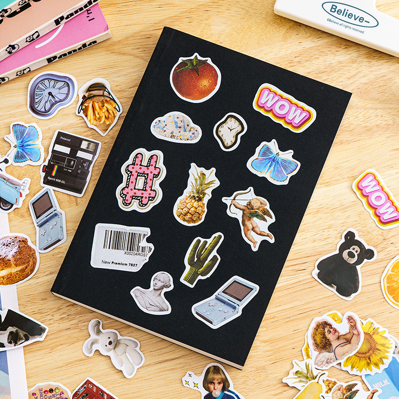 复古贴纸包装饰小图案卡通diy手账贴纸手机壳不干胶素材手帐贴画