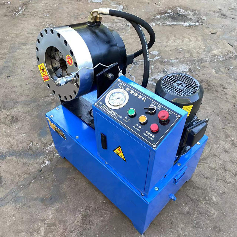 钢管缩管机建筑脚手架小型自动液压油管胶管扣压机大棚锁管缩口机