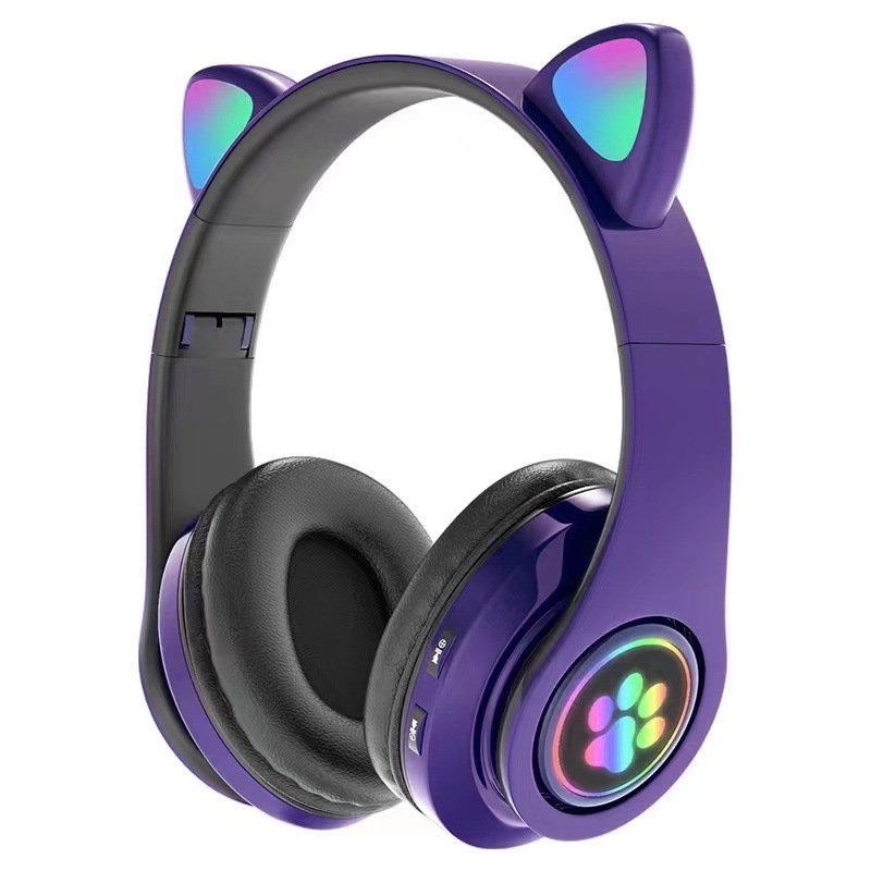 Cross-Border B39 Headset CAT-B39M Cat Ear Bluetooth Headset Luminous LED Light Headset Bluetooth Headset