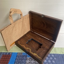 年仿木艺普洱茶砖盒老白茶黑茶方砖包装盒礼品盒空盒