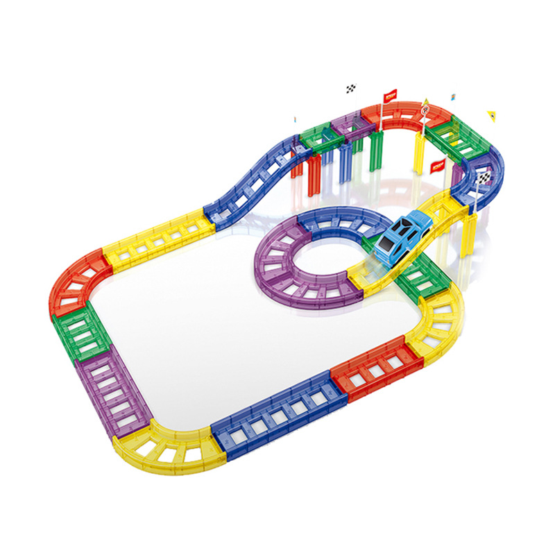 Magnetic Track Magnetic Building Blocks Assembling Children's Toy Electric Racing Girl Boy Magnetic Track Suit Wholesale