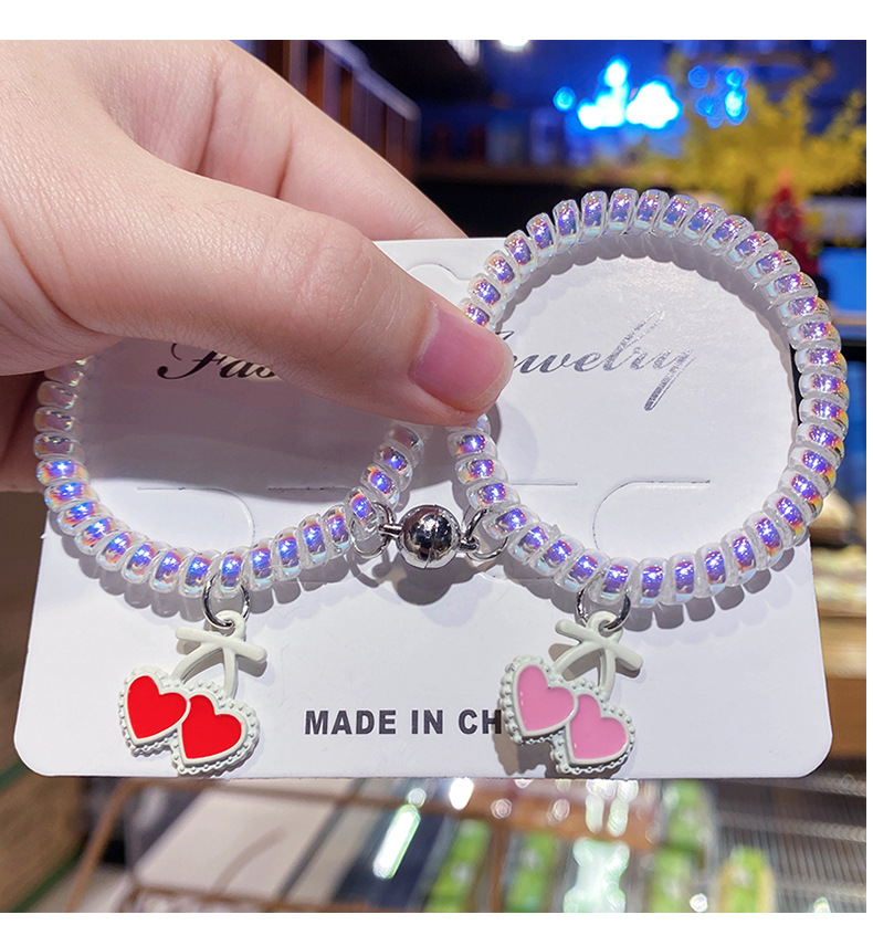 星黛露情侣手链发圈吸铁石手环送闺蜜情侣手串夜市摆摊学生饰品女