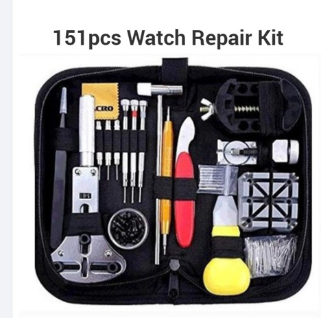 Watch Repair Tool 16-Piece Watch Repair Kit 16-Piece Set Tool Bags Strap Opener