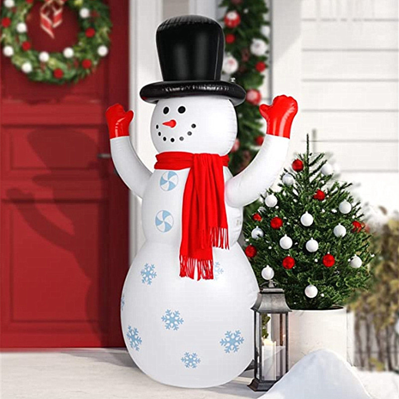 跨境圣诞节新年装饰冬季充气玩具雪人不 倒翁户外庭院派对装饰