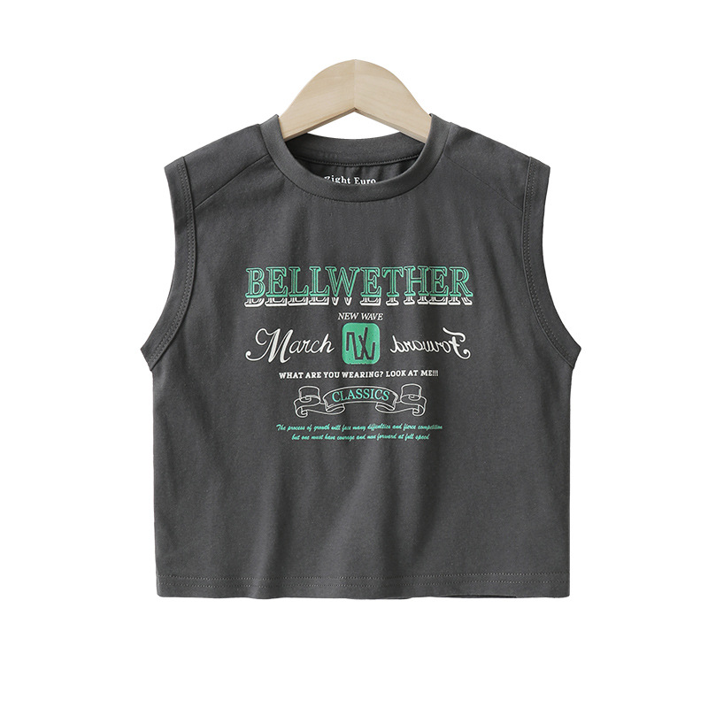 男童纯棉背心夏装夏款新款童装儿童宝宝小童无袖t恤夏季潮u14763