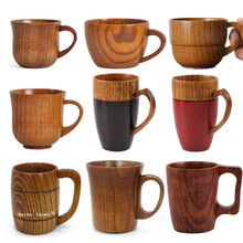 工厂一级品手工实木木制水杯木杯咖啡杯啤酒杯牛奶杯茶杯手柄