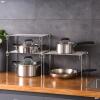 304 Stainless steel monolayer Storage racks cupboard Stratified cabinet multi-storey kitchen Shelf mesa Pot rack