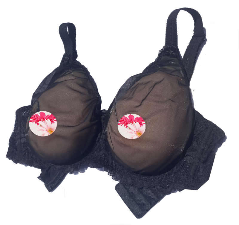 可拆肩带 变装男士文胸胸罩 硅胶假乳房义乳伪娘假乳专用文胸8799