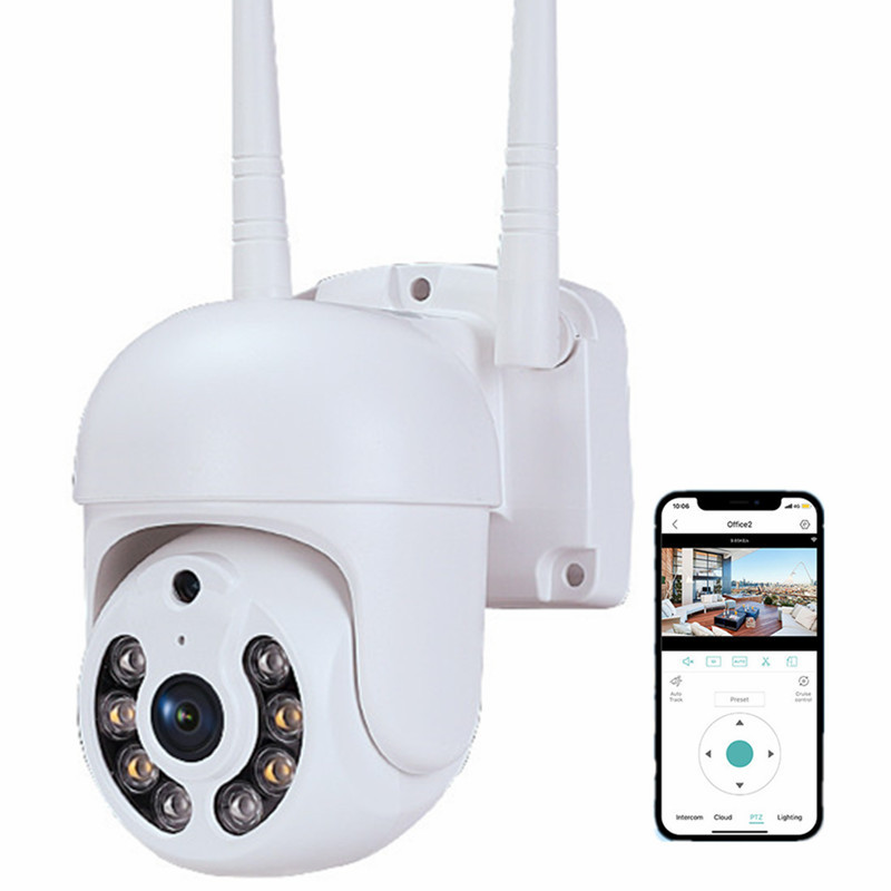 无线wifi双光球机监控摄像头移动跟踪家用网络远程高清监控批发