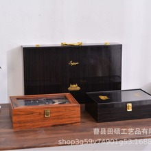 厂家直供钢琴烤漆红酒包装盒葡萄酒礼品盒通用木质红酒包装盒木盒