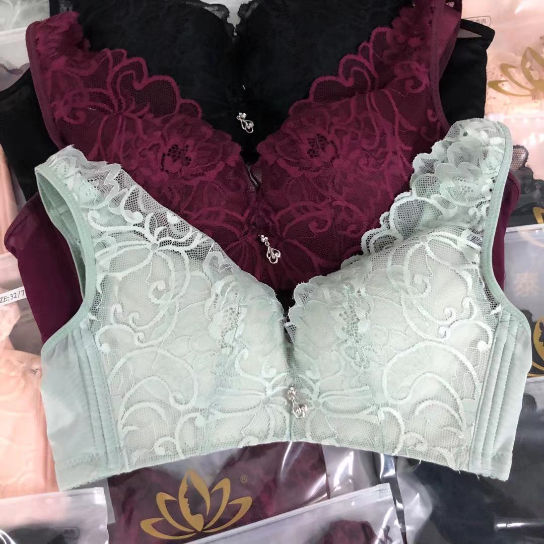 无钢圈背心款bc杯内衣蕾丝盐步大厂货调整型聚拢文胸