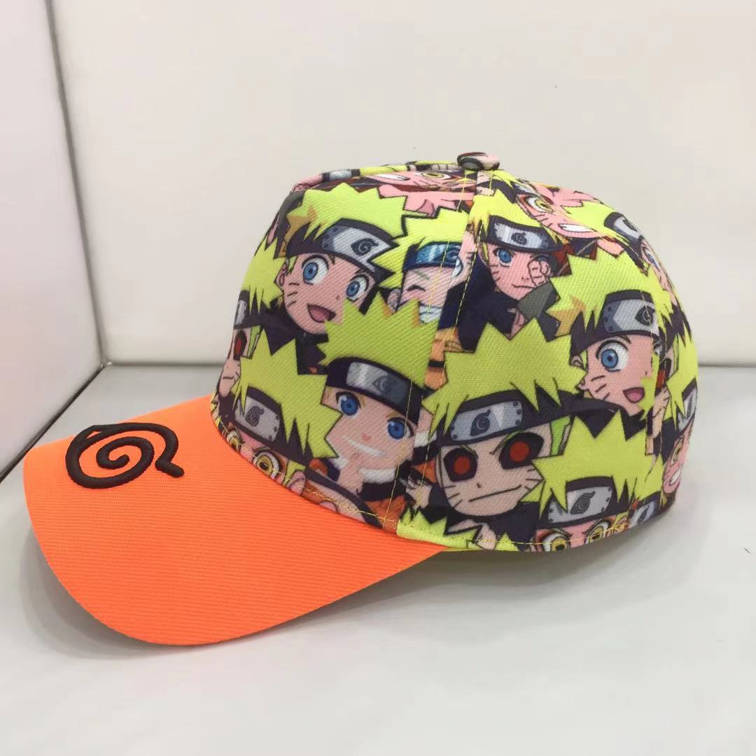 火影晓忍者帽子鸭舌帽佐助我爱罗男女士夏鸣人遮阳帽写轮眼动漫帽