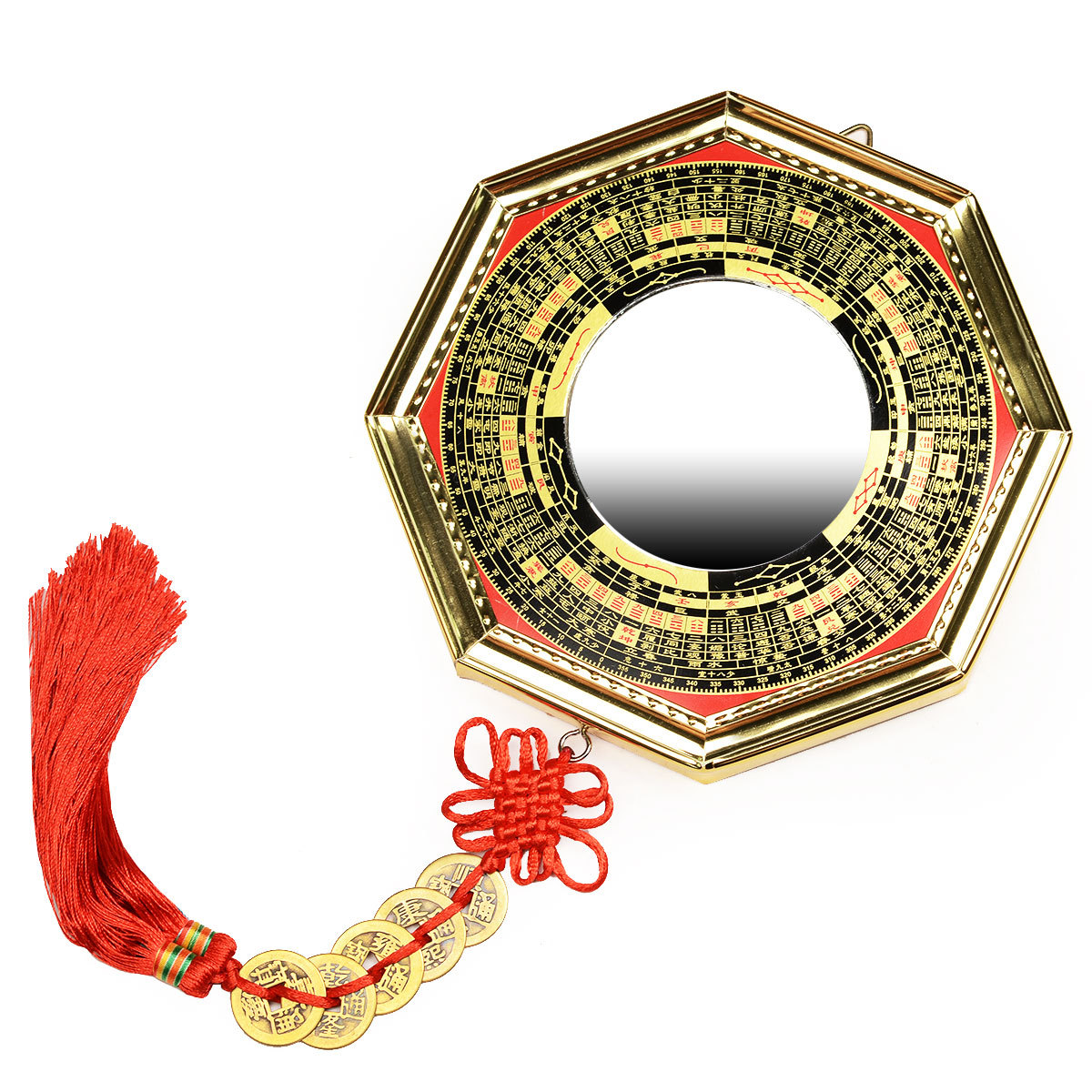 八卦镜凸镜太极凹凸镜平面镜家用大门口九宫八卦镜图摆件